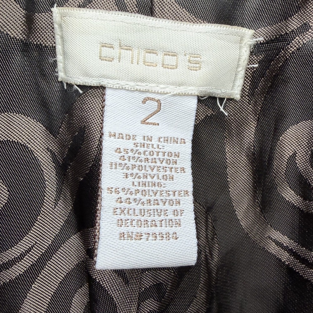 Chico's Velvet Patchwork Longline Jacket Size L A… - image 6